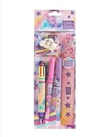 Franco Cosimo Panini Mofu Mofu Mofu Schreibwaren-Set mit Kugelschreiber, löschbarer Stift, geformtes Lineal, 2 Löcher, Radiergummi, für Grund- und Mittelschule
