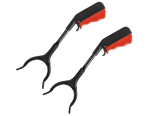 Yunova 2 Stück Müllgreifer Kurz 30cm - Leicht Greifzange für Senioren & Kinder, Tragbare Müllzange für Recycling/Garten/Hof, Robust ABS Aufhebehilfe (Schwarz) Yunova 2 Stück Müllgreifer Kurz 30cm - Leicht Greifzange für Senioren & Kinder, Tragbare Müllzange für Recycling/Garten/Hof, Robust ABS Aufhebehilfe (Schwarz)