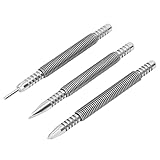 スプリングネイル3本セット、スプリング式ネイル、炭素鋼スプリング式設計 3500PSI ショックネイルセット＆カウンターパンチ、木材、金属、ガラス用