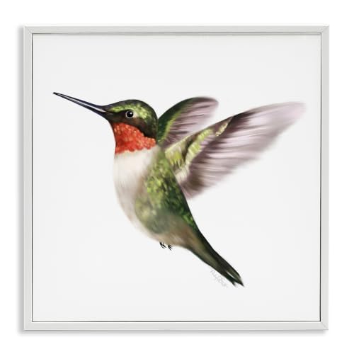 Flying Hummingbird Nature, 24 x 24 Inch Framed Giclée Print