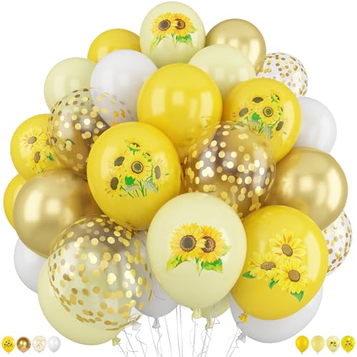 Sunflower Yellow Gold Balloons 12 Inch Bee Theme Balloons