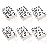 UKCOCO 12 Stück Geschenktüten mit Niedlichem Kuhmuster Vielseitige Papierbeutel für Süßigkeiten Party Hochzeit und Einzelhandel Stabile Geschenkverpackungstaschen mit Praktischem