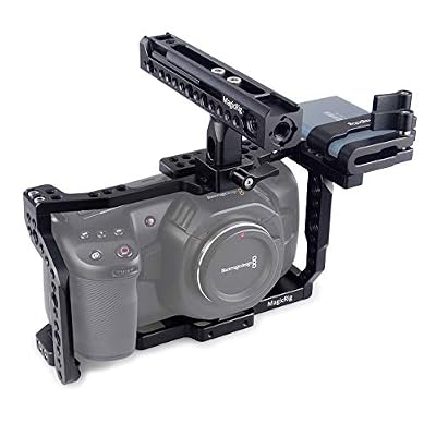 BMPCC 4K & 6K Cage for Blackmagic Design Pocket Cinema Camera 4K & 6K with Rotating NATO Handle, T5 SSD Mount