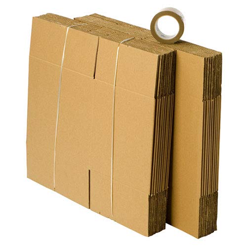 Scatole trasloco faldoni 20 pz cm 45x36 h 30 cartone doppia onda + 1 nastro adesivo fragile omaggio