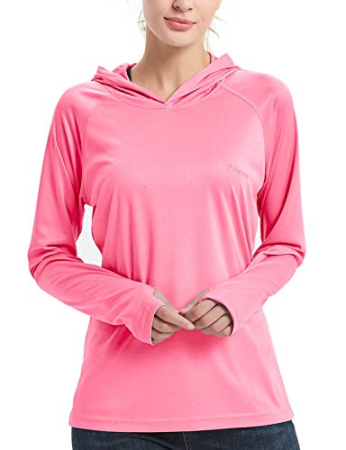 PRIESSEI Women's Sun Protection T-Shirt/Hoodie for Outdoor Activities
