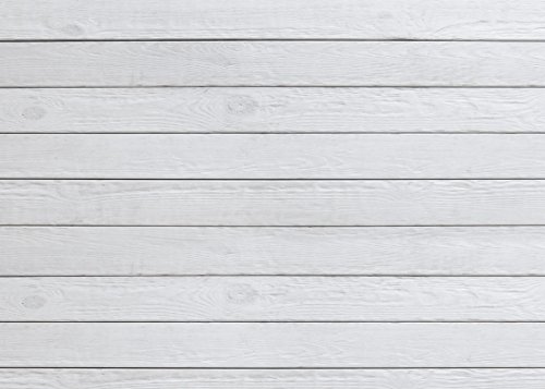 LYWYGG 7x5ft Photography Backdrop White Wood Backdrops Photography Wood Floor Wall Background Photographyers CP-21