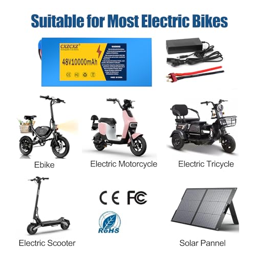 CXZCXZ 48V 10AH Ebike Battery