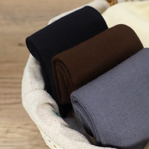 Image of Womens Viscose Bamboo Crew Socks Thin Casual Ultra Soft Colorful Above Ankle Socks Breathable Comfortable 3 /6 Pairs