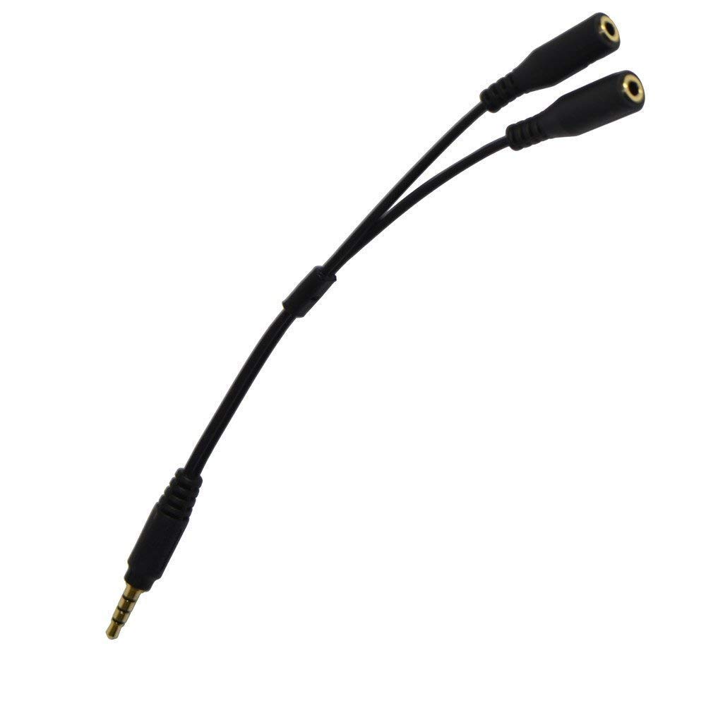 Répartiteur Casque 3,5 Mm Mâle Vers 2 Femelles - Connecteur Plaqué Or, Pour PC, Téléphone, Tablette
