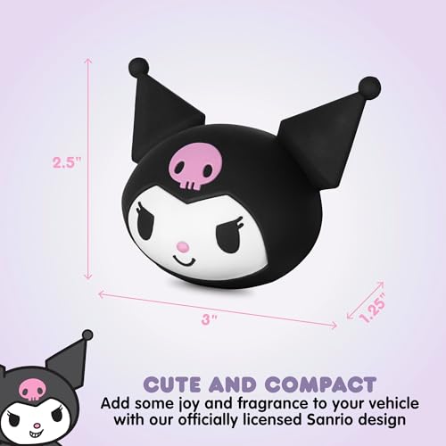 Image of Sanrio Kuromi Car Air Freshener for Cars Trucks SUVs, Hello Kitty and Friends Cute Car Accessories for Women Car Decor Hello Kitty Car Accessories, Replaceable Scent Pods - Midnight Lavender Scent