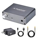 Avantree DAC Digital to Analog Audio Converter Box Adapter with Toslink Optical Cable, Volume Control, TV SPDIF Optical/Coaxial Input, Headphone/Speaker 3.5mm RCA Output - DAC01