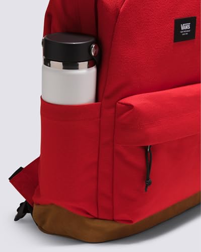 Image of Vans Old Skool Sport Backpack | Unisex Everyday Laptop Bag, 15 inch Computer Sleeve, Front Pocket,Racing Red /Antelope,One Size