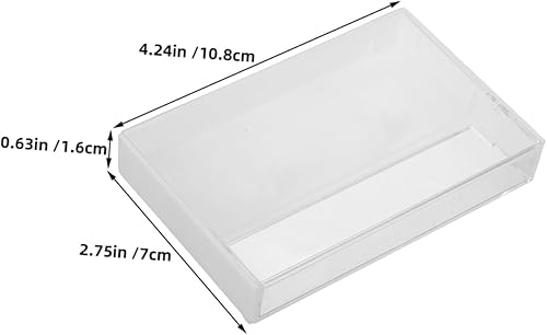 Miniatura 2 de Caja de almacenamiento de cinta de casete vintage, soporte de plástico transparente para casetes de música, joyería y organización de cristal,