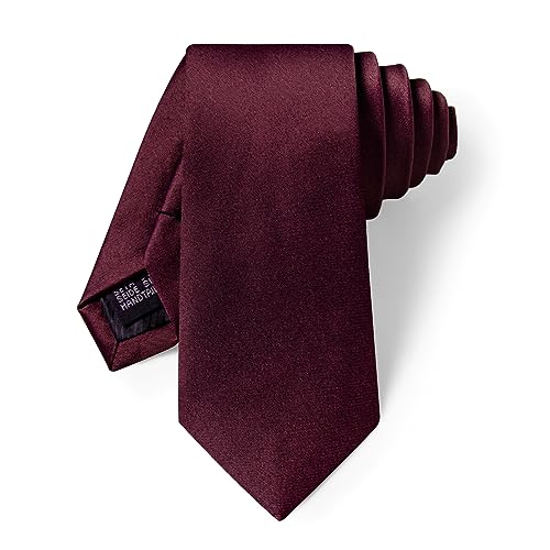 Image of YourTies Skinny Ties for Men Satin 2.4 inch Slim Necktie with Pocket Square Tie Clip Set Solid Color Wedding Party Business