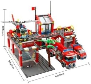 Miniatura 3 de General Jim's Estación de bomberos Multi Vehículo de emergencia 774 piezas de bloques de construcción modulares Increíble colorido de 2 niveles