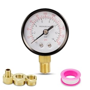 Innfeeltech 50mm Manometer mit Adaptern