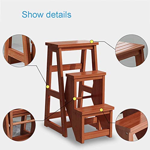 Taburete de escalada plegable de madera de 3 capas para uso en interiores 3
