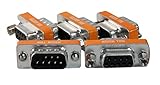 5 Pack Your Cable Store Serial Port 9 Pin Null Modem Adapter DB9 Male / Female RS232