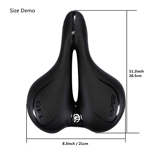 Most Comfortable Bicycle Seat for Men with Gel - Bikeroo Bike Saddle with Soft Cushion - Provides Great Comfort for Mountain Bike, MTB Road Bicycle, Fixed Gear, Touring and Indoor Cycling - Thumbnail 2