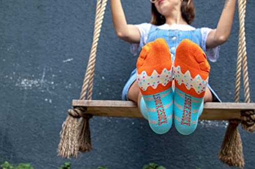 1Sock2Sock - Women's Donut Socks Gift Box (3 Pack Cotton) - Fun, Colorful, And Super Soft Socks #TOP6