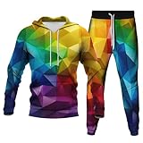 Sipumia Men LGBT Rainbow Gay Pride 3D Hoodie Joggers Sweatpants Set Drawstring Waistband 80s 90s Tracksuits 2 Piece Set Colour07 S