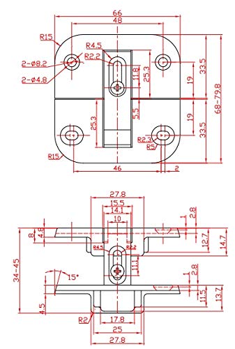 Heavy Duty Kthr22877000 Series Full Inset Adjustable Concealed Pie-Cut Corner Euro Hinge With 160 Degree Opening Angle (1) #TOP1