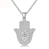 Collar con colgante de mano de Plata de Ley 925 para hombres y mujeres, llamador de Ángel, joyería fina, envío directo