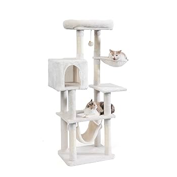 キャットタワー　185cm　据え置き　爪とぎ　猫 大型　多頭飼い　ホワイト Amazon | AIFY キャットタワー 据え置き スリム 大型猫 中型