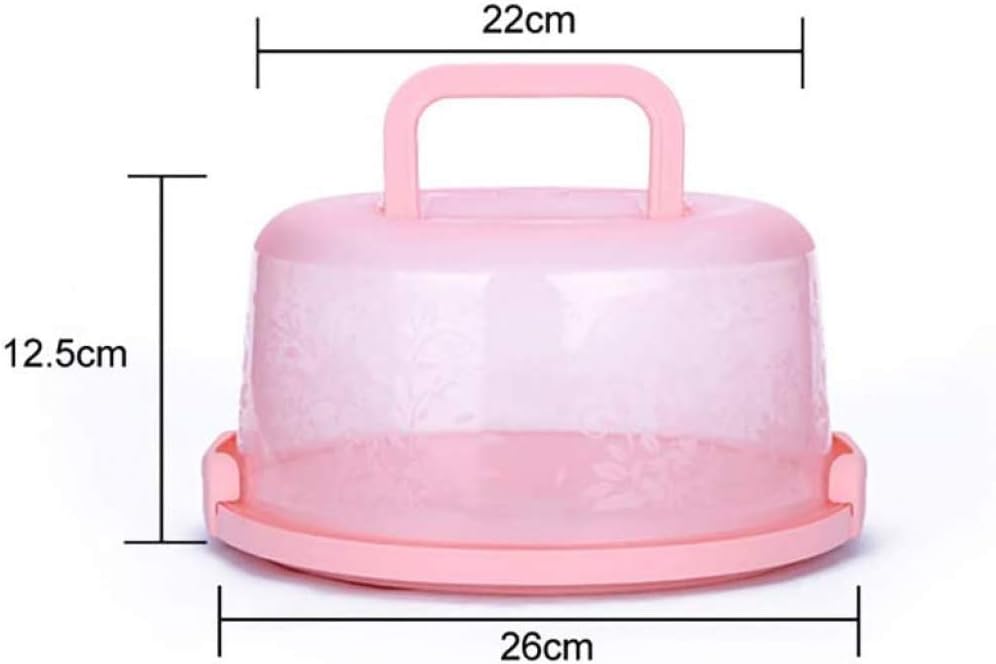 Cake Carrier with Handle, Portable Cake Box Food Preservation Transparent Cake Holder Storage,Suitable for Cakes-C