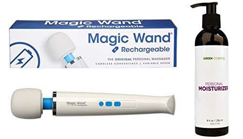 Magic Wand Rechargeable with Green Cosmos Personal Moisturizer - 8 oz