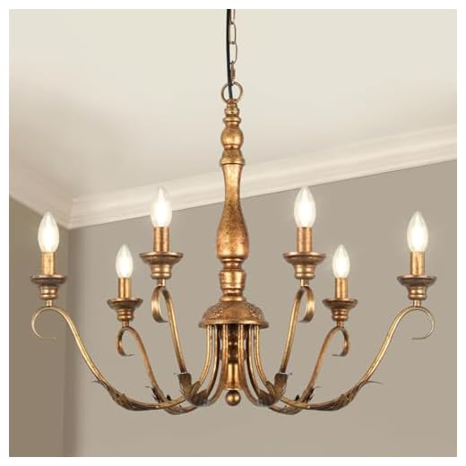 KMaiPem 6-Light Farmhouse Chandelier