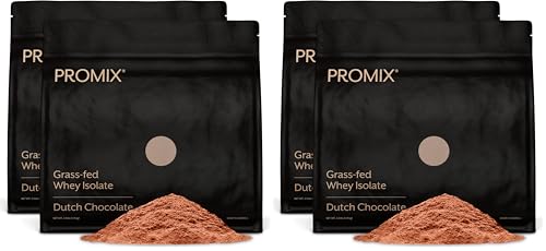 Image of ProMix Nutrition Whey Protein Isolate Powder, Chocolate - Grass-Fed - Post Workout Fitness & Nutrition Shakes, Smoothies, Baking & Cooking Recipes - Gluten-Free & Keto-Friendly - 5lb (Pack of 2)