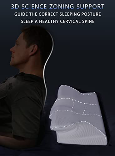Valinks Cervical Pillow For Neck Pain, Contour Memory Foam Pillow For Side Sleepers, Back & Stomach Sleepers, Ergonomic Orthopedic Bed Sleeping Pillow For Pain Relief With Pillowcase (White, Standard) #TOP3