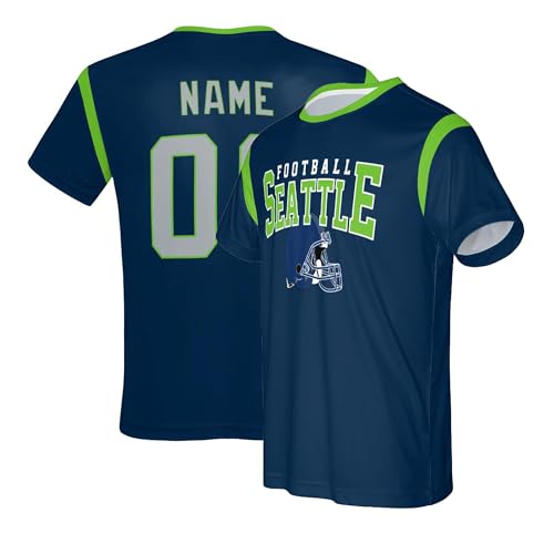 Seattle Custom T Shirts for Men Women Kids Personalized Sports Fan Jersey Customized Name Number Gifts