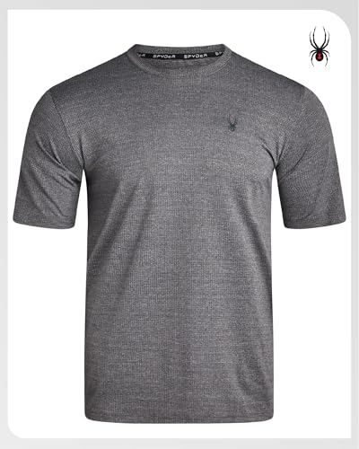 Spyder Mens Athletic Shirts - Moisture Wicking Short Sleeve Crewneck Workout Shirts for Men, Athletic Tops for Gym & Running3