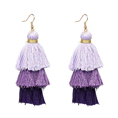 Fringe Drops Earrings for Women 2017 Bohemia Colorful Handmade Long Vintage Tassel Statement Earring