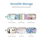 Narwey Clear Toiletry Bag for Women, Clear Cosmetic Makeup Bag for Travel - Image 6