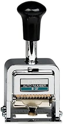 LIOB37 Pro-Line Heavy Duty Numbering Machine, 10-wheel, 3-movement, Letter height 11/64", Roman Typestyle
