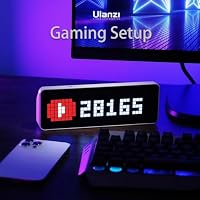 ULANZI TC001 Smart Pixel Clock, Social Media Counter, Digitaler Wecker mit Wetter, AWTRIX Simulator, Retro Pixel Art Anzeigetafel Pomodoro Uhr Nachttisch Gaming Zimmer & Büro Dekor (Packung mit 2) – Ansicht 3