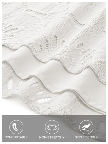 MEROKEETY Women's Eyelet Long Sleeve Shirts Tops Dressy Casual Fall Trendy Flower Lace Boho Crochet Blouses4