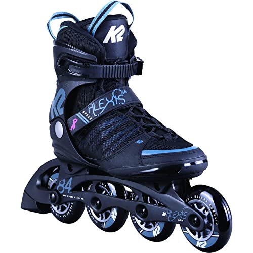 K2 Skates Damen Inline Skates Alexis 84 Speed ALU, Black - Steel Blue,...