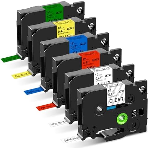 Wonfoucs Compatible Tape for Brother Printers Cover