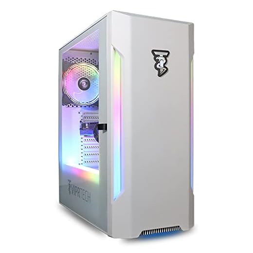 ViprTech Prime Gaming PC Computer Desktop - Intel Core i5 3rd Gen, GeForce GTX 750 Ti, 16GB RAM, 1TB HDD, WiFi, RGB Lighting, Windows 10 Pro, Streaming, Editing, White