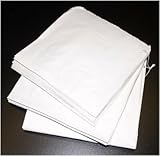 100 bolsas de papel blanco de 7 x 7 pulgadas | Bolsas de papel de sulfito de alta calidad fabricadas en el Reino Unido | Almacenamiento de alimentos de cocina, sándwiches, frutas, verduras, tienda de