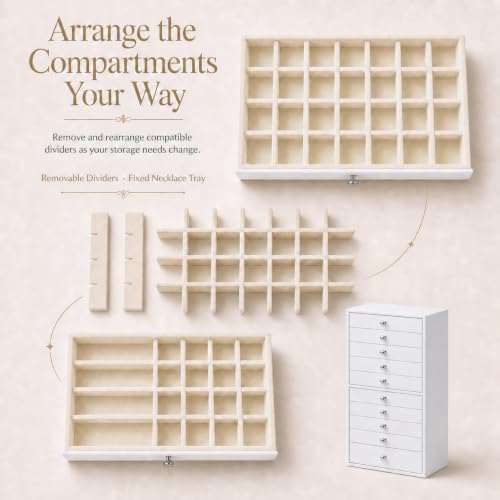 GUKA Large Jewelry Box, Jewelry Case with 10 Drawers - image 3