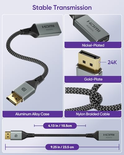Adaptador Display Port a HDMI 4K VCELINK miniatura 7