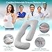 Sasttie Pregnancy Pillows for Sleeping, U Shaped Cooling Full Body Pillow with Removable Cover, Pregnant Women Must Haves, Maternity Essential, Light Grey