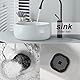 2 Stück Abflusssieb Silikon, Abflusssieb Dusche Haarfänger Badewanne Abflussabdeckung, Abflusssieb für Badezimmer Badewanne und Küche(Schwarz)