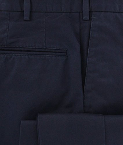 Incotex Navy Blue Solid Pants - Slim2