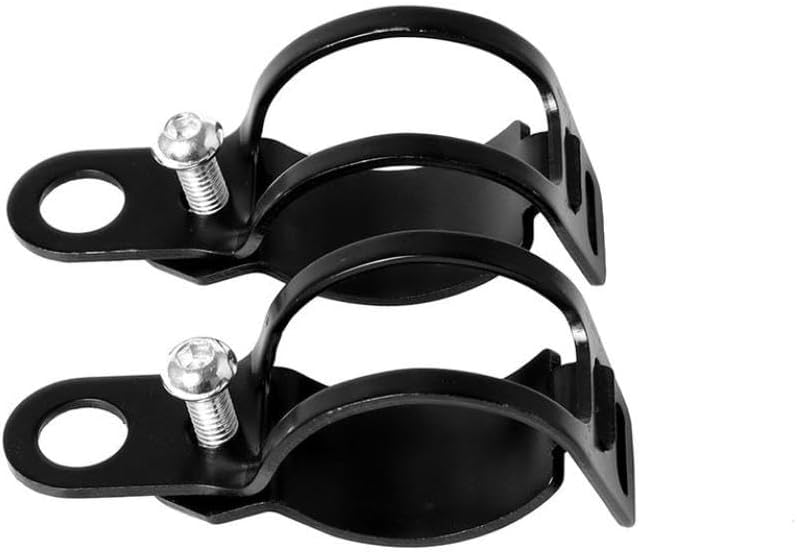 27-31mm Dia Front Fork Mounting Motorcycle Turn Lights Bracket Lamp Holder Accessories Compatible with Automotive Motorcycle Parts Chopper Cafe Racer(Black)